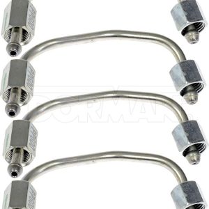 Dorman Fuel Injector Line, OE Solutions™, M14 X 1.5 Thread, Silver, Steel, With Four Each 904-277 and 904-278 Fuel Injector Feed Lines – 904-277KT