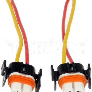 Dorman Headlight Socket, Conduct-Tite®, H11 Ceramic Socket, Set of 2, With 16 Awg Wiring Harness – 90803