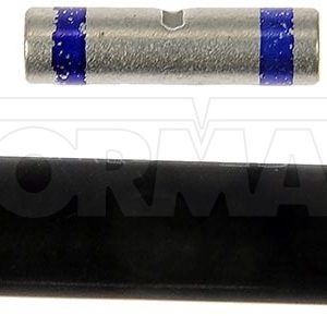 Dorman Wire Terminal End, Conduct-Tite®, Butt Terminal, 16-14 Gauge Wire, Steel Connector, Blue, Set of 10, With 10 Shrink Tubes – 90905
