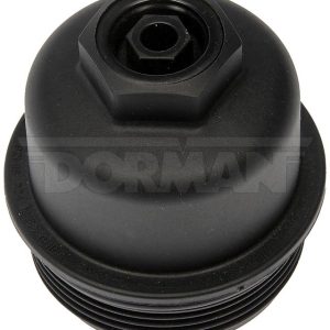 Dorman Oil Filter Cover, OE Solutions ™, 68.14 Millimeter Diameter, Natural, PA66, Black, 76.73 Millimeter Length, Thread on Mounting – 921-116
