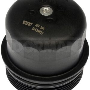 Dorman Oil Filter Cover, OE Solutions™, 3.53 Inch Diameter X 3.683 Inch Height, Black/ Silver, Aluminum/ Plastic/ Rubber – 921-151