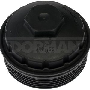 Dorman Oil Filter Cover, OE Solutions ™, 84.4 Millimeter Diameter, Natural, PA66, Black, 59.7 Millimeter Length, Thread on Mounting – 921-154