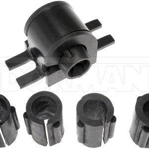 Dorman Stabilizer Bar Mount Bushing, OE Solutions™, 28 Millimeter Bar Diameter, Black, Rubber, Non-Greaseable, With Bracket – 928-475