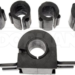 Dorman Stabilizer Bar Mount Bushing, OE Solutions™, 28 Millimeter Bar Diameter, Black, Rubber, Non-Greaseable, With Bracket – 928-475