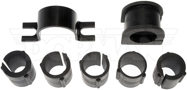 Dorman Stabilizer Bar Mount Bushing, OE Solutions™, 39 Millimeter Bar Diameter, Black, Rubber, Non-Greaseable, With Bracket – 928-476