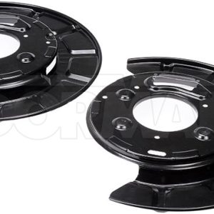 Dorman Brake Backing Plate, OE Solutions™, 14.88 Inch Outside Diameter, Steel, Black, Set of 2 – 947-017
