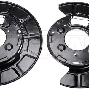 Dorman Brake Backing Plate, OE Solutions™, 14.88 Inch Outside Diameter, Steel, Black, Set of 2 – 947-017