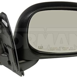 Dorman Exterior Mirror, Single, Black, Power, Foldaway, With Heated Mirrors, Without Turn Signal Indicators – 955-1376