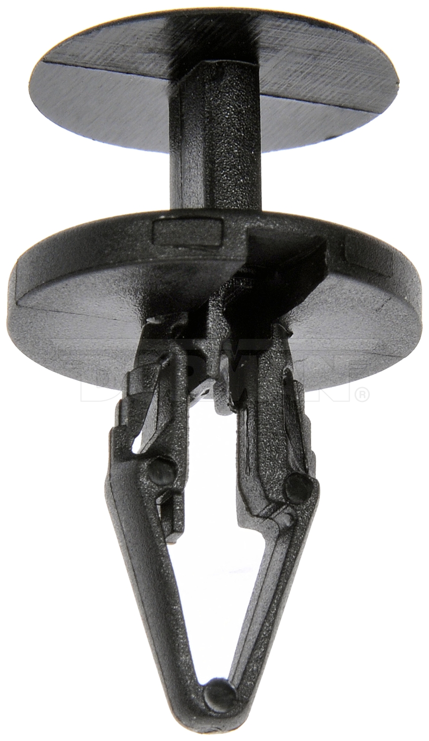 Dorman Rivet, OE Solutions ™, Molding Retainer for Chrysler and GM Models, Push Rivet, 1.18 Inch Length, Black, Plastic, Pack of 2 – 961-369D