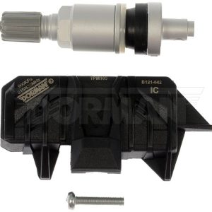 Dorman Tire Pressure Monitoring System – TPMS Sensor, OE Solutions ™, Programmable, 315 to 433 Megahertz Frequency, Silver, Plastic – 974-304