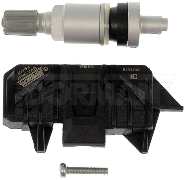 Dorman Tire Pressure Monitoring System – TPMS Sensor, OE Solutions ™, Programmable, 315 to 433 Megahertz Frequency, Silver, Plastic – 974-304