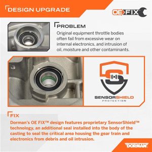 Dorman Throttle Body, OE Solutions™, 2.57 Inch Inlet Diameter X 2-1/2 Inch Outlet Diameter, With Throttle Position Sensor, Natural, Aluminum – 977-901