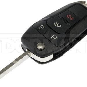 Dorman Key Fob, OE Solutions ™, 4 Button, Black, Fcc/ Ic Warning, With Batteries and Uncut Key Blade – 99296ST