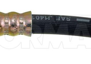 Dorman Brake Line, First Stop ™, 22.63 Inch Length, Black, Rubber Outer Sleeve, Flexible Hose, DOT Approved, With Gasket – H380071