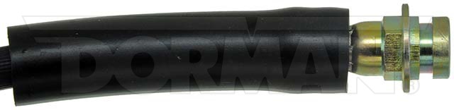 Dorman Brake Line, First Stop ™, 12.38 Inch Length, Black, Rubber Outer Sleeve, Flexible Hose, DOT Approved, With Gasket – H380271