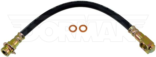 Dorman Brake Line, First Stop ™, 11 Inch Length, Black, Rubber Outer Sleeve, Flexible Hose, DOT Approved, With Gasket – H380468