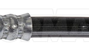 Dorman Brake Line, First Stop ™, 12.38 Inch Length, Black, Rubber Outer Sleeve, Flexible Hose, DOT Approved, With Gasket – H38614