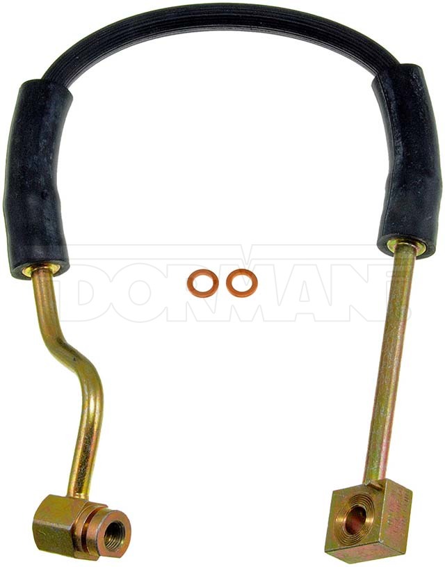Dorman Brake Line, First Stop ™, 11-3/4 Inch Length, Black, Rubber Outer Sleeve, Flexible Hose, DOT Approved, With Gasket – H38629