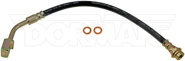 Dorman Brake Line, First Stop ™, 15 Inch Length, Black, Rubber Outer Sleeve, Flexible Hose, DOT Approved, With Gasket – H620031