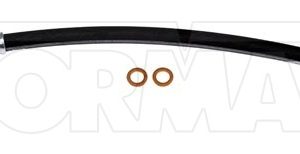 Dorman Brake Line, First Stop ™, 12 Inch Length, Black, Rubber Outer Sleeve, Flexible Hose, DOT Approved, With Gasket – H620066
