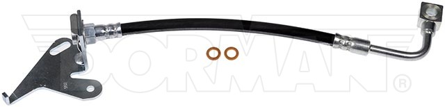 Dorman Brake Line, First Stop ™, 12 Inch Length, Black, Rubber Outer Sleeve, Flexible Hose, DOT Approved, With Gasket – H620066