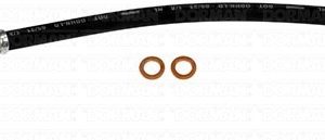 Dorman Brake Line, First Stop ™, 12 Inch Length, Black, Rubber Outer Sleeve, Flexible Hose, DOT Approved, With Gasket – H620067