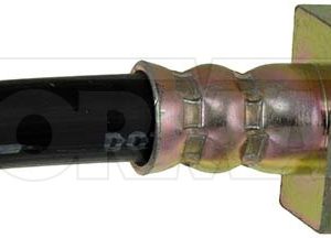 Dorman Brake Line, First Stop ™, 12.63 Inch Length, Black, Rubber Outer Sleeve, Flexible Hose, DOT Approved, With Gasket – H620139