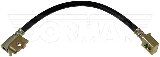 Dorman Brake Line, First Stop ™, 12.69 Inch Length, Black, Rubber Outer Sleeve, Flexible Hose, DOT Approved, With Gasket – H620140