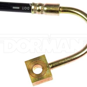 Dorman Brake Line, First Stop ™, 16.13 Inch Length, Black, Rubber Outer Sleeve, Flexible Hose, DOT Approved, With Gasket – H620591