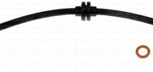 Dorman Brake Line, First Stop ™, 19.38 Inch Overall Length, Black, Epdm Rubber, Flexible Hose, DOT Approved, Single, With Gasket – H622432