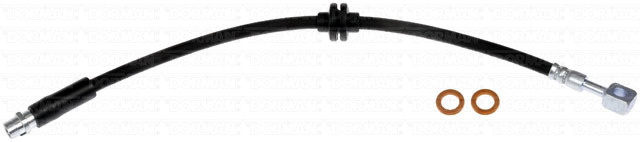 Dorman Brake Line, First Stop ™, 19.38 Inch Overall Length, Black, Epdm Rubber, Flexible Hose, DOT Approved, Single, With Gasket – H622432