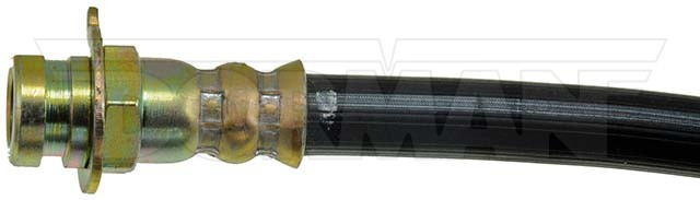 Dorman Brake Line, First Stop ™, 10-3/4 Inch Length, Black, Rubber Outer Sleeve, Flexible Hose, DOT Approved, With Gasket – H73316