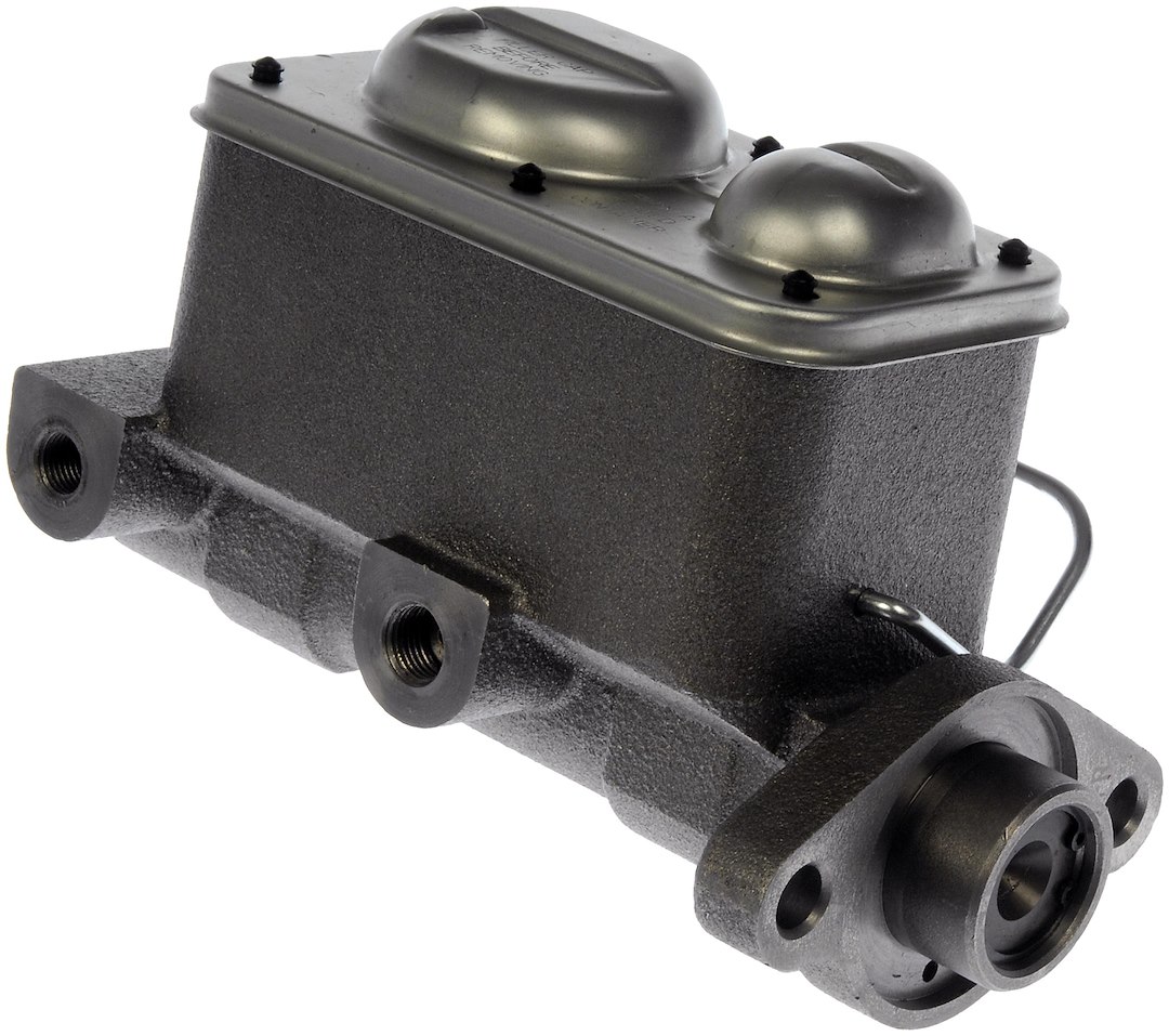 Dorman Brake Master Cylinder, First Stop ™, 1-1/8 Inch Bore, 1/2 – 20 Inch Forward Port and 9/16 – 18 Rearward Port, With Reservoir – M76162