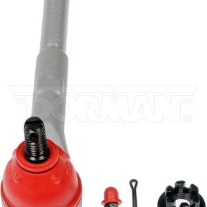 Dorman Tie Rod End, Premium ™, 200 Millimeter Length, Rugged Design, With Castle Nut/ Cotter Pin and Zerk Fitting – T2837RD