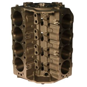 Dart Engine Block – Bare, Big M, Performance, Chevy Big Block, 220 Bhn Cast Iron, 4.500 Inch Bore, 9.800 Inch Deck Height, Steel Main Caps – 31213444