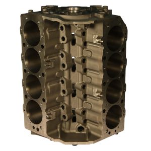 Dart Engine Block – Bare, Big M, Performance, Chevy Big Block, 220 Bhn Cast Iron, 4.500 Inch Bore, 10.200 Inch Deck Height, Steel Main Caps – 31213454