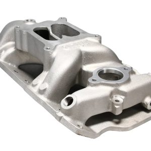 Dart Intake Manifold, Iron Eagle, For Use with Standard Deck Small Block Chevy Engines, 4150 Flange Carburetor, Dual Plane, Natural – 42811000
