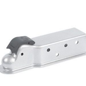 Demco Trailer Coupler, Class IV Straight Tongue, Bolt-On, 10000 Pound Lift Capacity, 2 Inch Ball, Composite Latch, 4 Bolt Hole, Silver – 15000-52