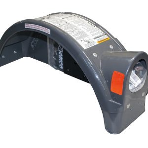 Demco Trailer Fender, Karkaddy, Replacement Left Fender for Demco Karkaddy, Gray, Polyethylene, With Sealed Light – 5736