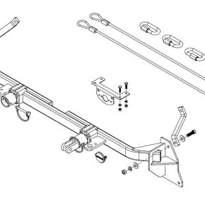 Demco Vehicle Baseplate, Tabless, Single Lug, With Safety Cable Hooks – 9519360