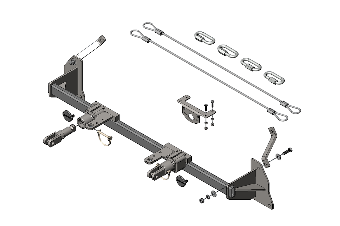 Demco Vehicle Baseplate, Tabless, Single Lug, With Safety Cable Hooks – 9519363