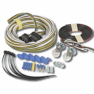 Demco Towed Vehicle Wiring Kit, Includes 26 Foot 4 Conductor 16 Gauge Wire Bulbs/ Butt Connectors/ Nylon Ties/ Ring Terminals/ Sockets – 9523047