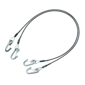 Demco Trailer Safety Cable, 7000 Pound Rated, 64 Inch Length, Vinyl Coated Steel, Straight, With Hooks, Set of 2 – 9523055