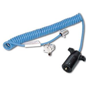 Demco Trailer Wiring Connector Adapter, 7-WAY to 4 Round, Coiled Wire Extending to Over 7 Feet – 9523069