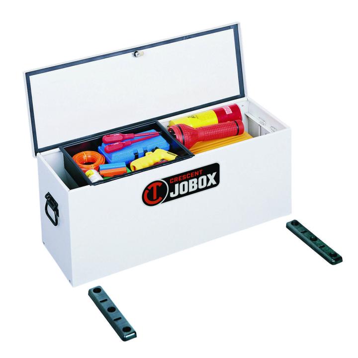Delta Tool Box, Chest, Single Lid, Smooth, White, Steel, 11-1/4 Inch Width X 32-5/8 Inch Length X 12-3/4 Inch Height – 810000