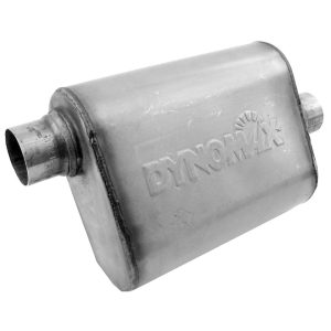 Dynomax Exhaust Muffler, Ultra Flo ™ Welded, 9-3/4 Inch Length X 4-1/2 Inch Width Stainless Steel Case, 3 Inch Offset Inlet – 17221