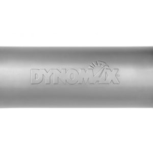 Dynomax Exhaust Muffler, Ultra Flo ™ Welded, 6 Inch Diameter Round Stainless Steel Case, 3 Inch Single Center Inlet – 17223