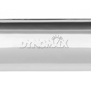Dynomax Exhaust Muffler, Ultra Flo, 6 Inch Diameter Round Stainless Steel Case, 2-1/2 Inch Center Inlet, 2-1/2 Inch Center Outlet – 17263