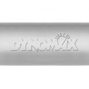 Dynomax Exhaust Muffler, Super Turbo, 8-3/8 Inch Diameter Aluminized Steel Case, 3 Inch Offset Inlet, 3 Inch Offset Outlet – 17698