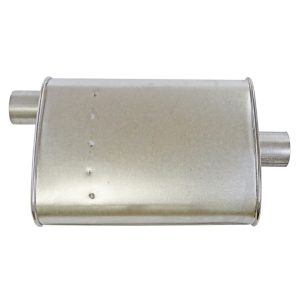 Dynomax Exhaust Muffler, Super Turbo, 9-3/4 Inch Length X 4-1/4 Inch Width Aluminized Steel Case, 2-1/4 Inch Offset Inlet – 17731